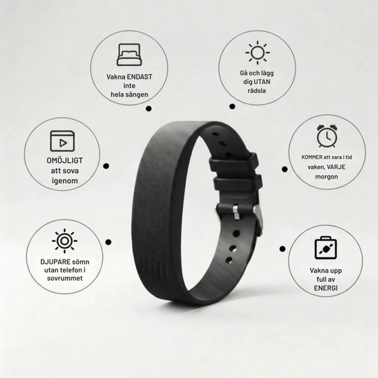 VäckBand™ - Vakna i tid utan högt alarm