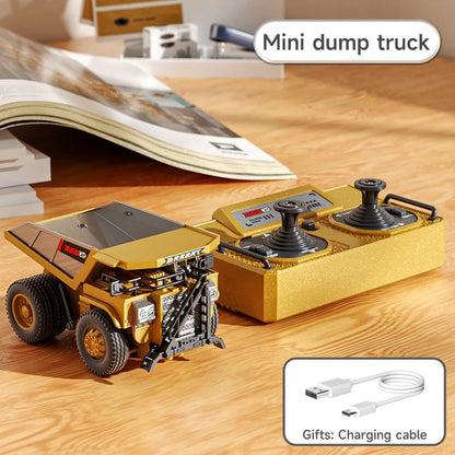 NordBygg Motion™ 1:64 Premium Mini RC Byggset i Metall – Gaffeltruck, Grävmaskin & Tipptruck