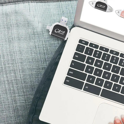 UniSync™ 4-i-1 Kortläsare | Smart anslutning mellan mobil, dator och minneskort