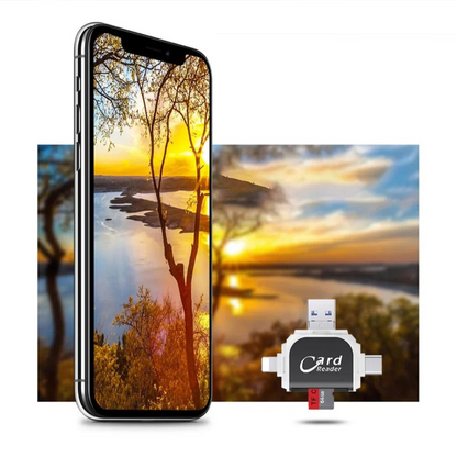 UniSync™ 4-i-1 Kortläsare | Smart anslutning mellan mobil, dator och minneskort