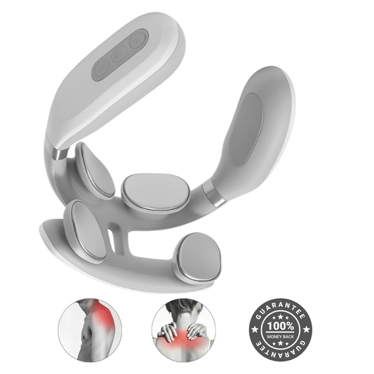 NackBalans Pro™ | Kompakt elektrisk nackmassage med värme & EMS